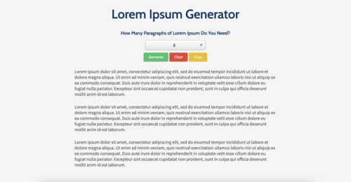 Lorem Ipsum Generator